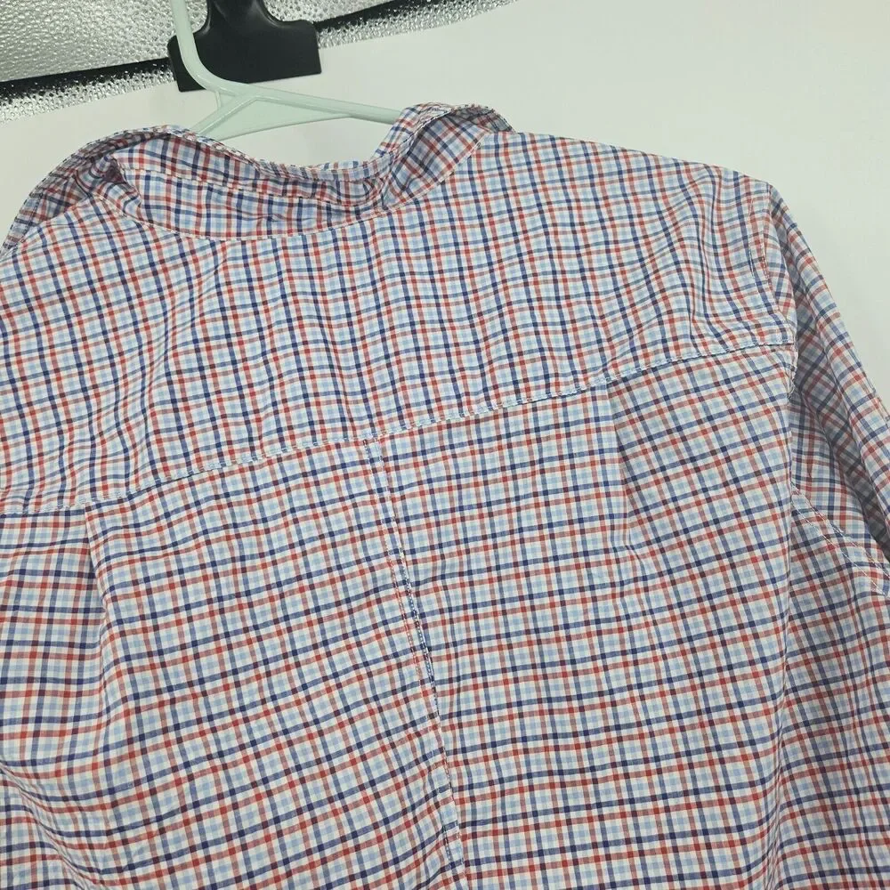 Frank & Eileen Shirt Blue Red Barry Check Plaid Long Sleeve Button-Up Size M - Picture 7 of 7